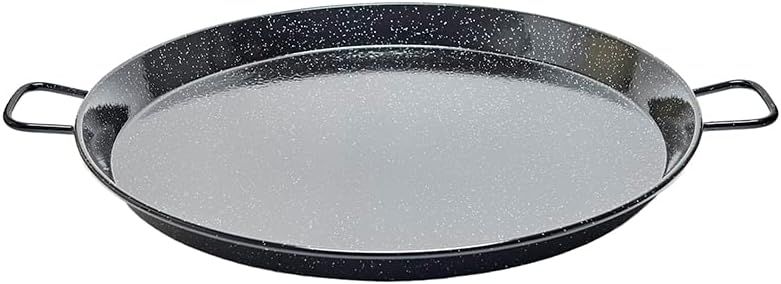 Garcima 26-Inch Black and White Enameled Steel Paella Pan