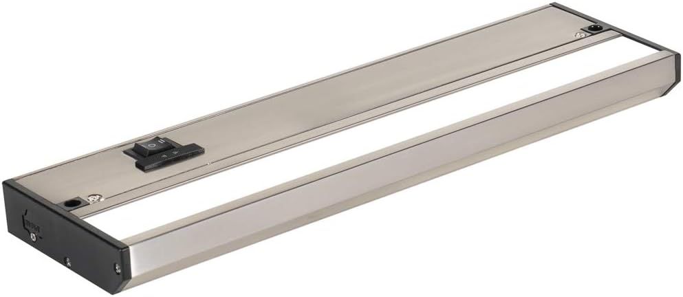 12-Inch Satin Nickel LED Under Cabinet Light with Dimmable Switch