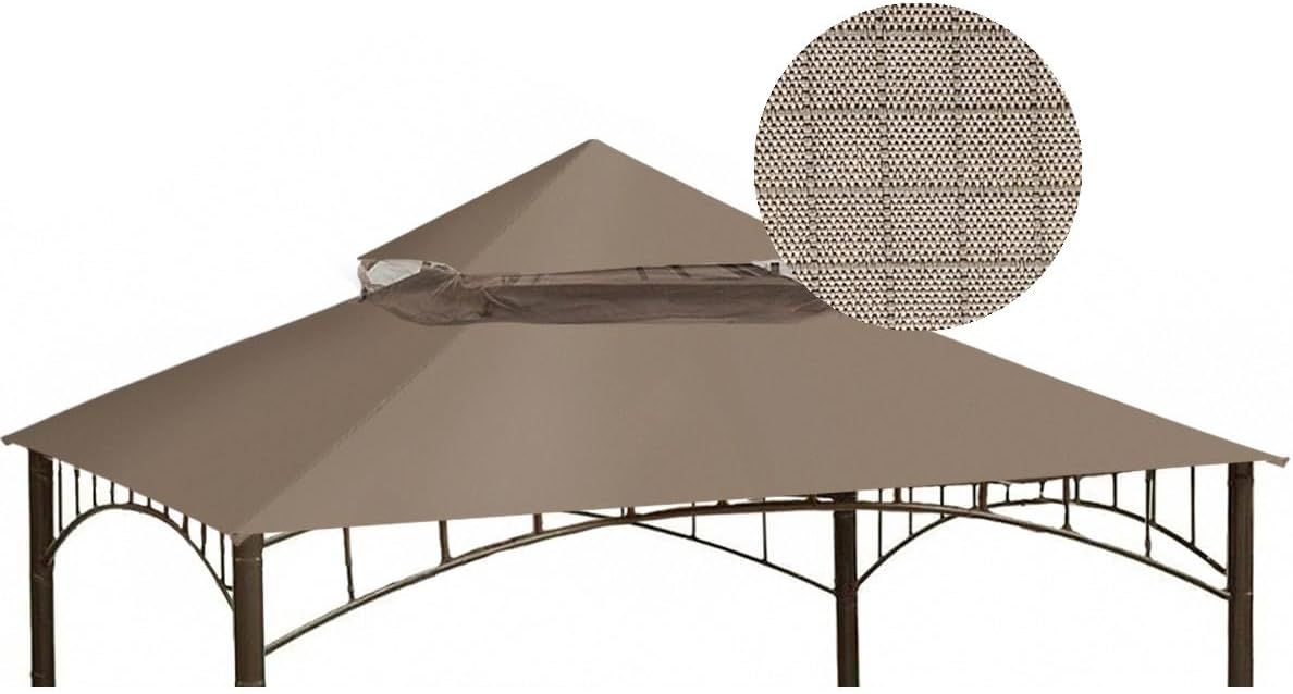 Beige 10ft x 10ft UV-Resistant Replacement Canopy Roof