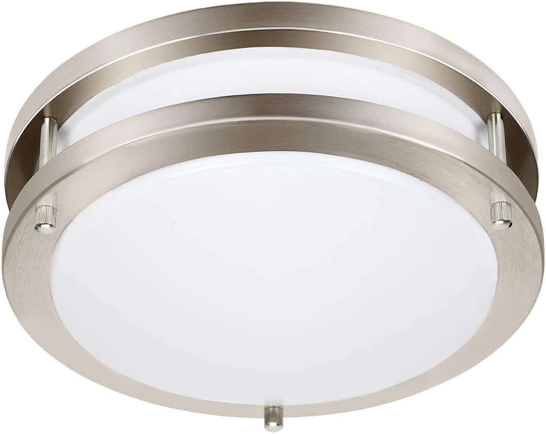 13-Inch Brushed Nickel LED Flush Mount Ceiling Light