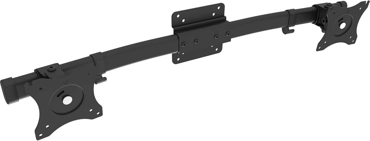 Black Steel Dual VESA Monitor Wall Mount Bracket