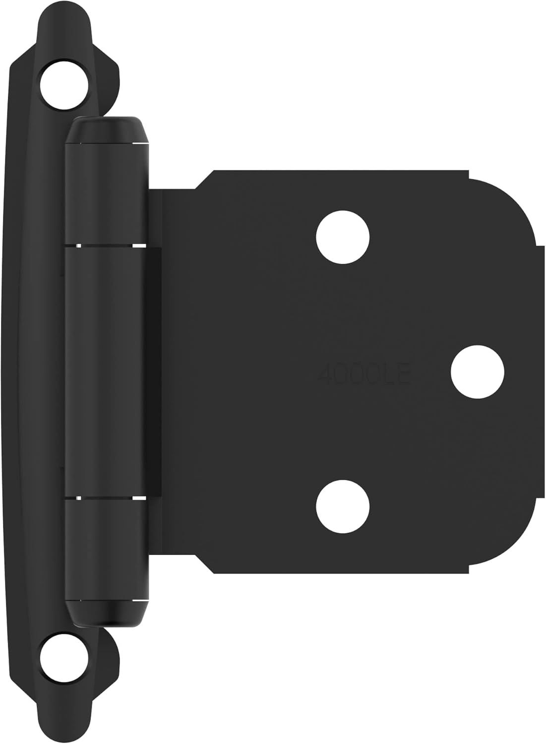 Matte Black Variable Overlay Self-Closing Cabinet Hinges