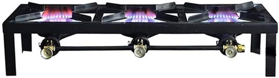 Black Iron 3-Burner Outdoor Gas Stove