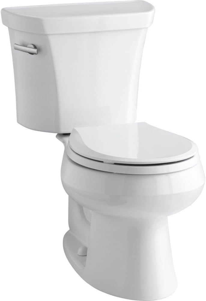 White High Efficiency Round Two-Piece Toilet