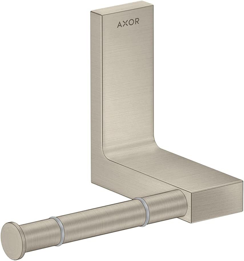 Brushed Nickel Rectangular Toilet Paper Holder