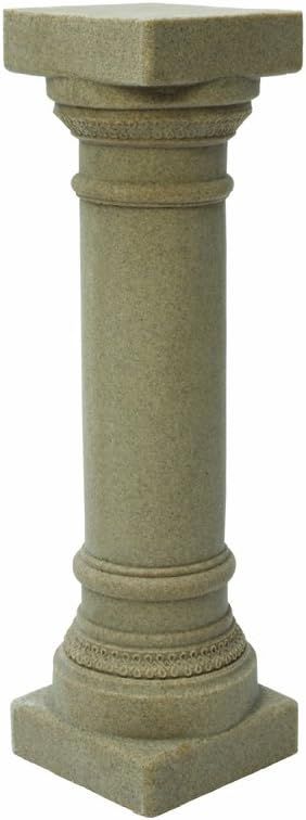 32" Antique Sandstone Resin Greek Column Statue