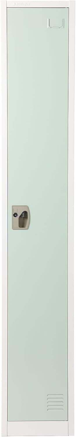 Misty Green Steel Office Locker with Adjustable Shelving