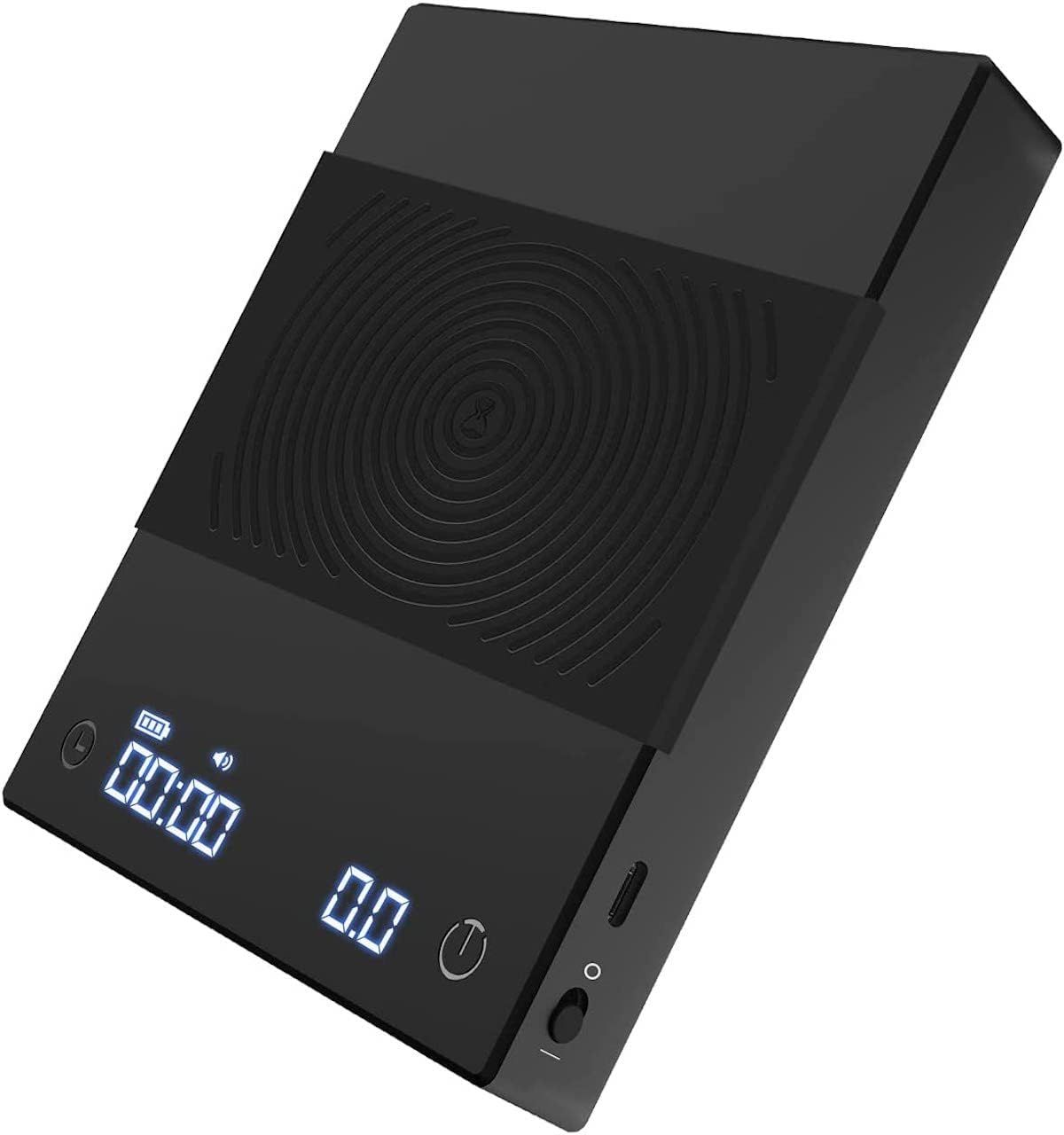 Compact Black Acrylic Electronic Espresso Scale with Timer