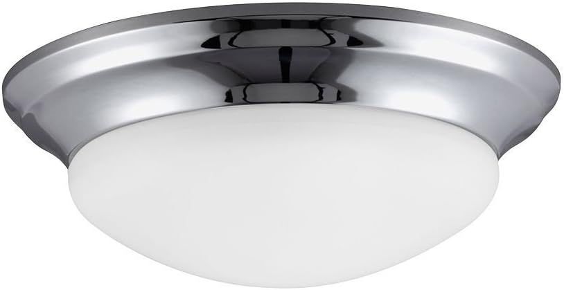 Nash Contemporary Chrome Glass Flush Mount Ceiling Light