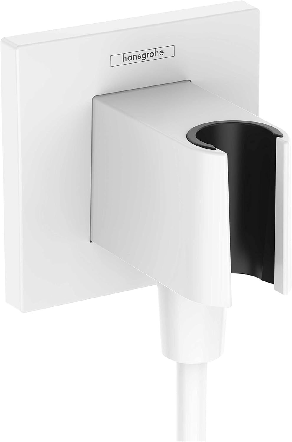 Matte White Wall Outlet with Handshower Holder