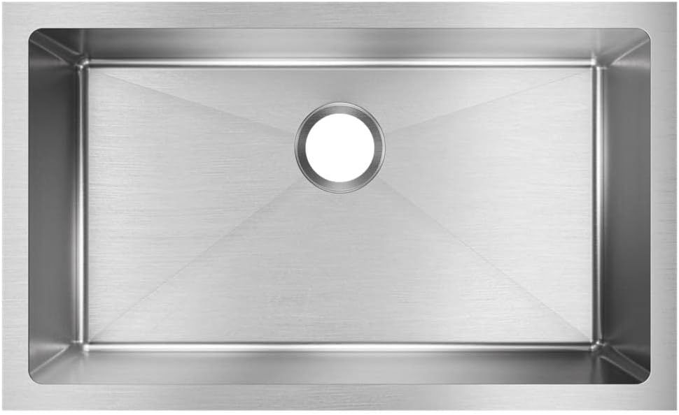 Polished Satin Stainless Steel Single Bowl Undermount Sink