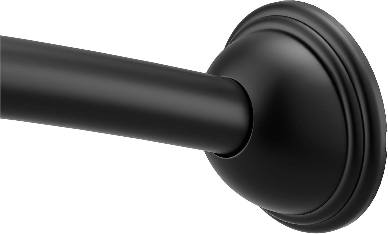 Matte Black 60" Curved Fixed Mount Shower Rod