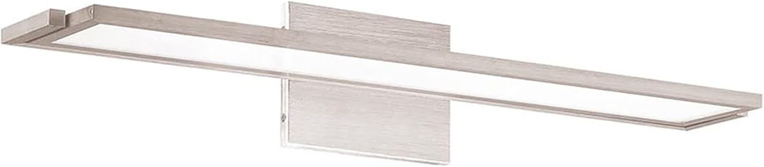 Sleek 24" Nickel and White LED Vanity Wall Light, Energy Star