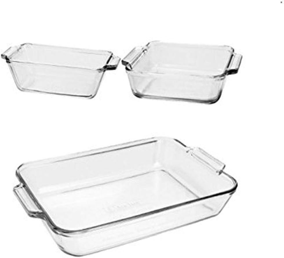 Anchor Hocking Clear Glass 3-Piece Bakeware Set