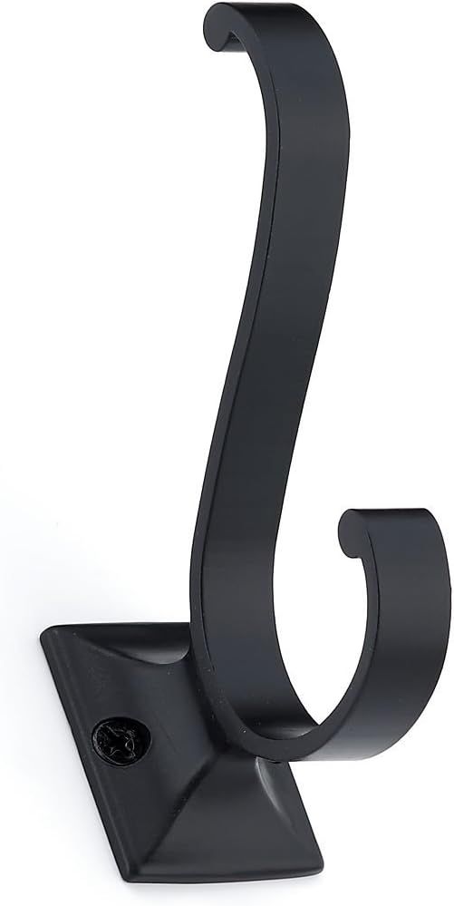 Matte Black Transitional Metal Wall Hook