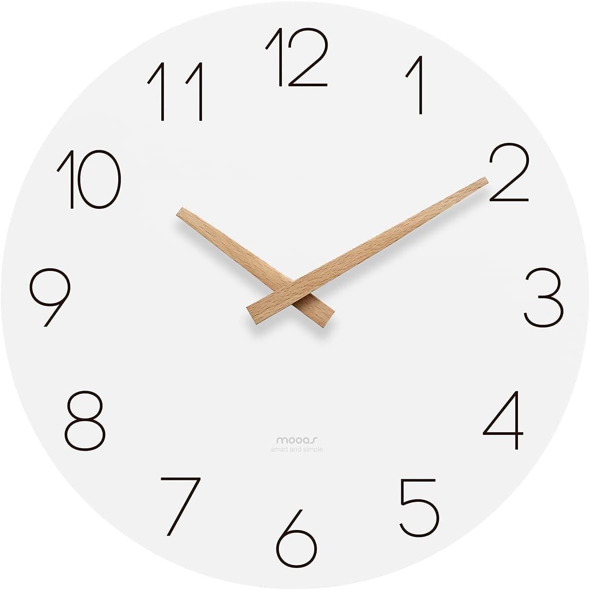 Slim Round Wood Silent Analog Wall Clock