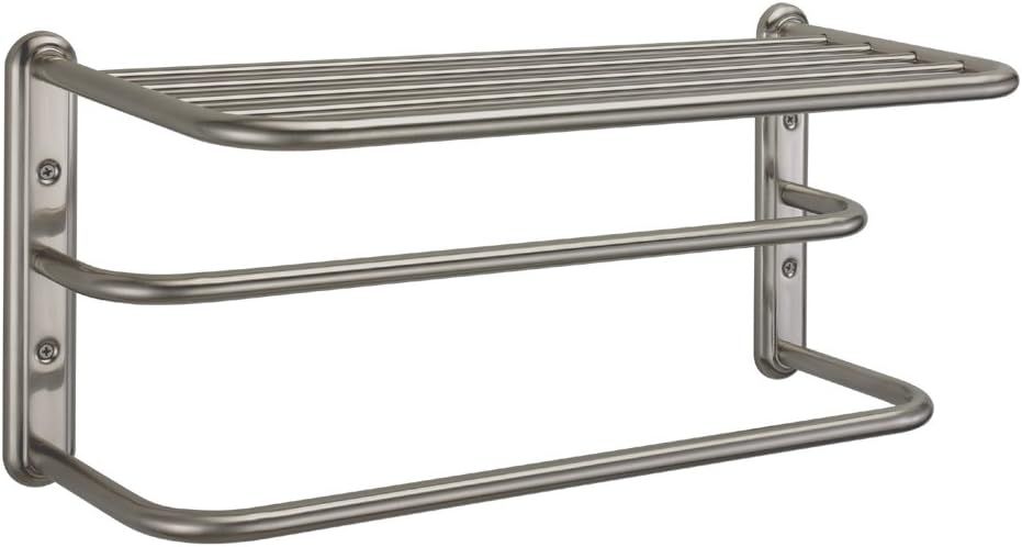 Satin Nickel Double Wall Mounted Towel Rack