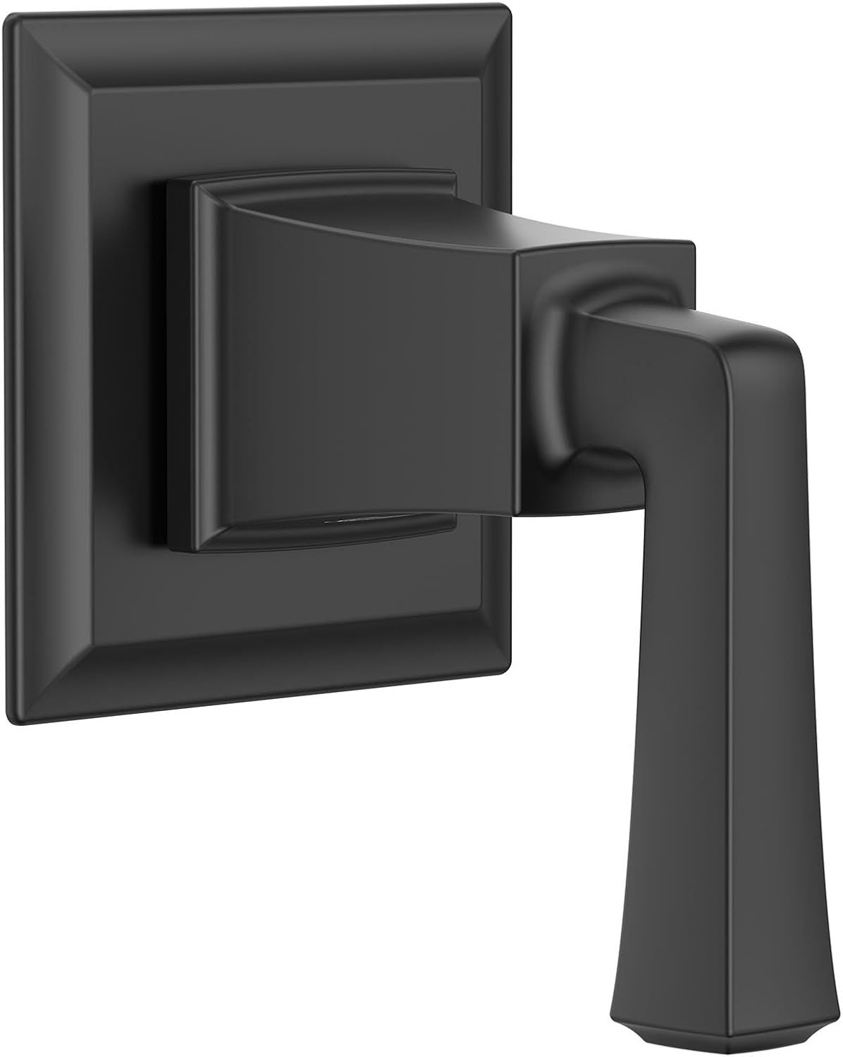 Matte Black Wall-Mounted Lever Diverter Valve Trim