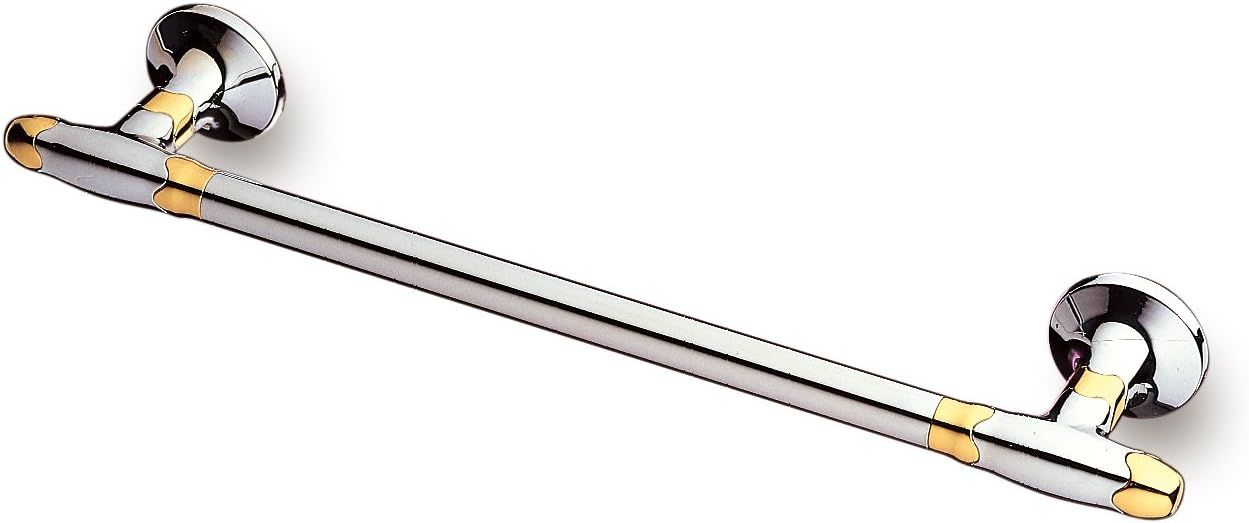 Filigrana Chrome and Gold 20" Wall-Mounted Towel Bar