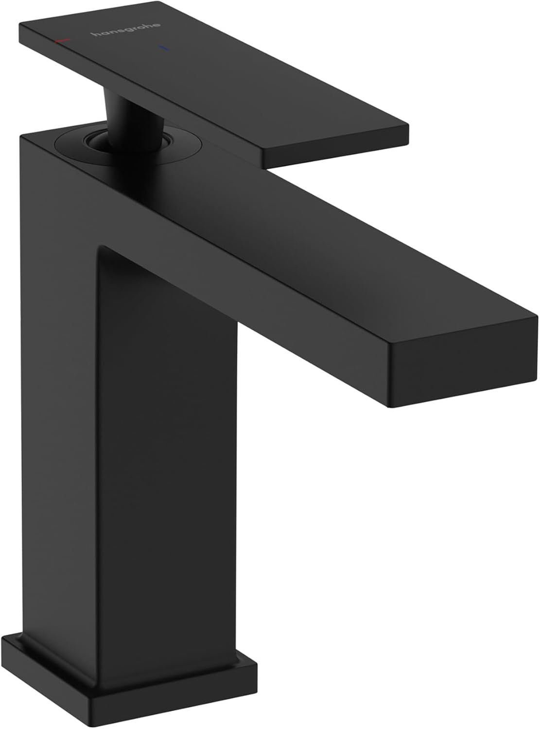 Matte Black Modern Brass Single-Handle Bathroom Faucet