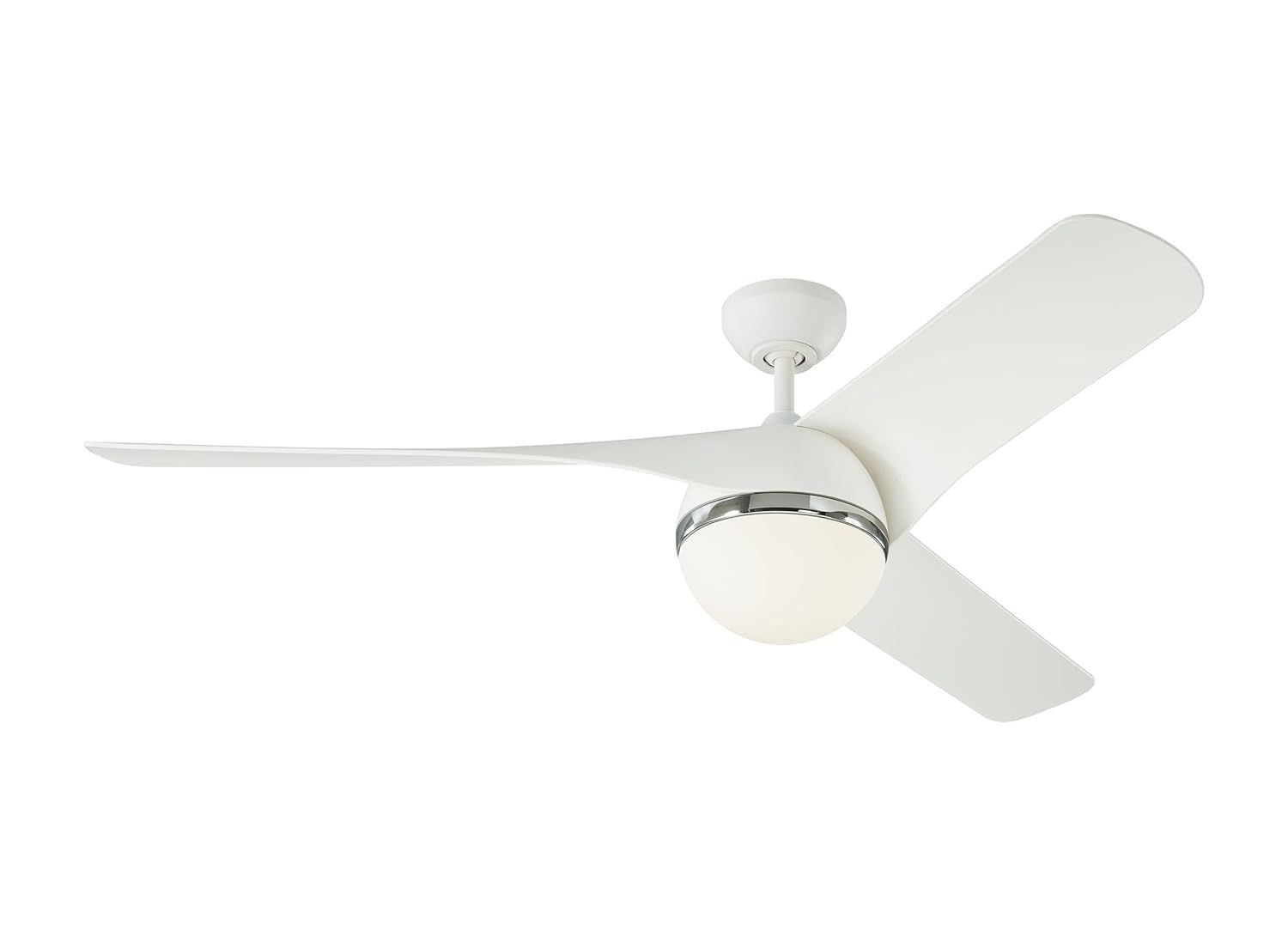 Matte Black 56" Astor Ceiling Fan with Opal Etched Glass Light