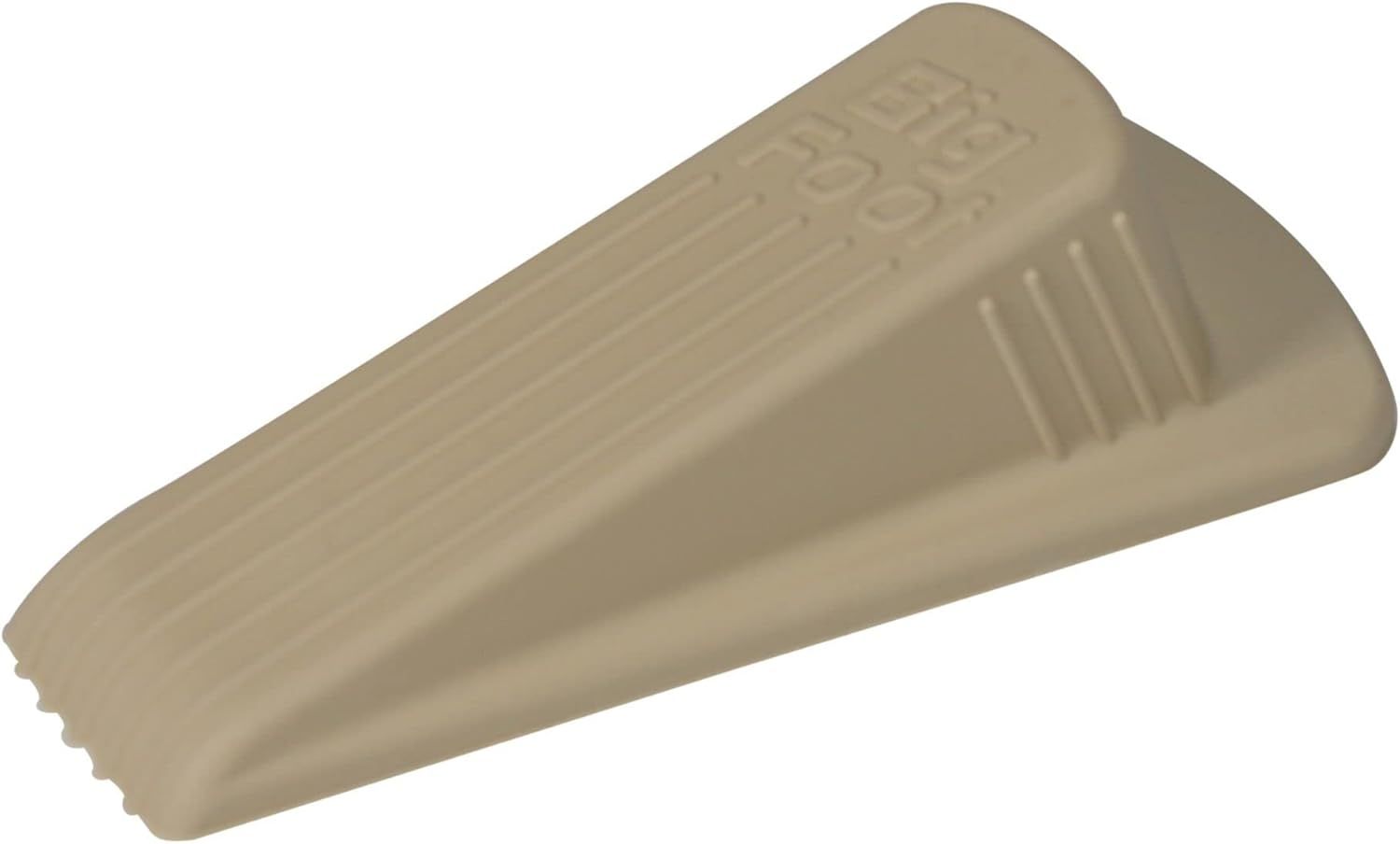 Beige Vulcanized Rubber Heavy-Duty Door Wedge, 4-3/4"