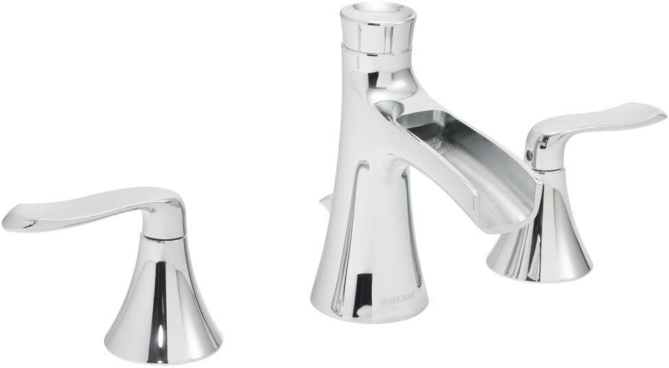 Polished Chrome Widespread Waterfall Bathroom Faucet with Lever Handles