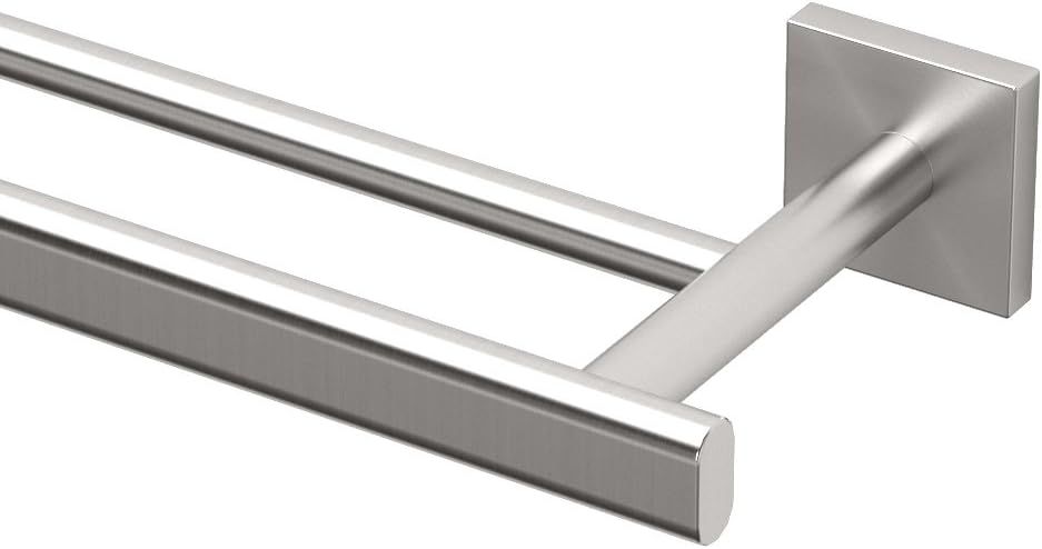 Satin Nickel 24" Wall Mounted Double Towel Bar