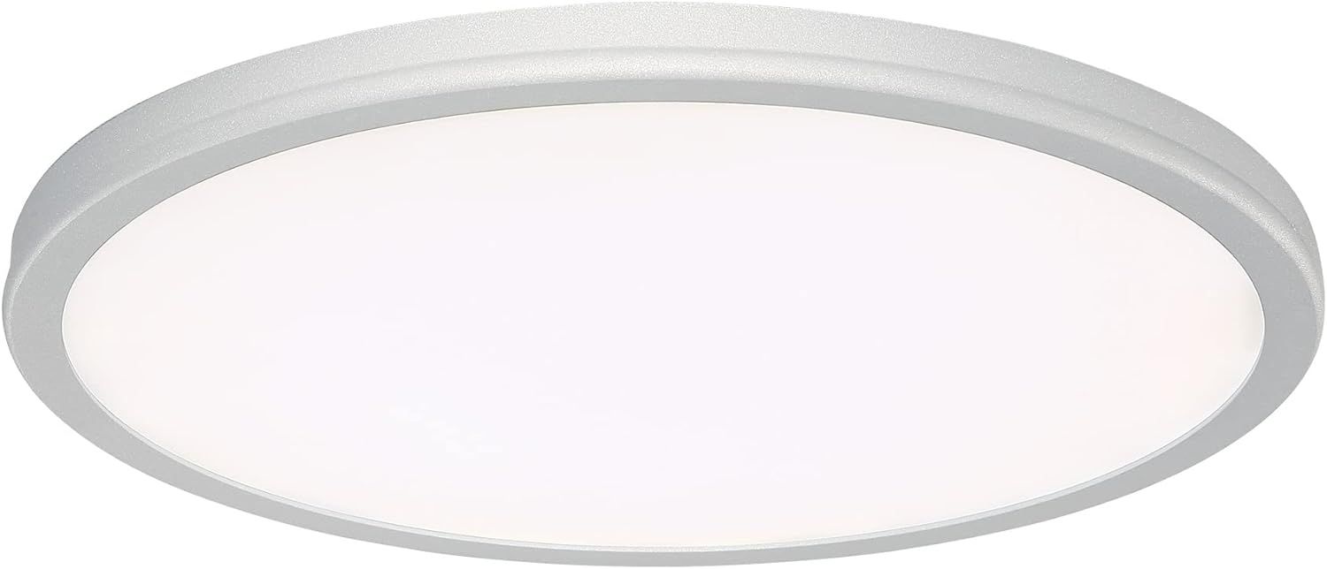 Geos 15" Titanium & Brass Ultra-Thin LED Flush Mount, Energy Star