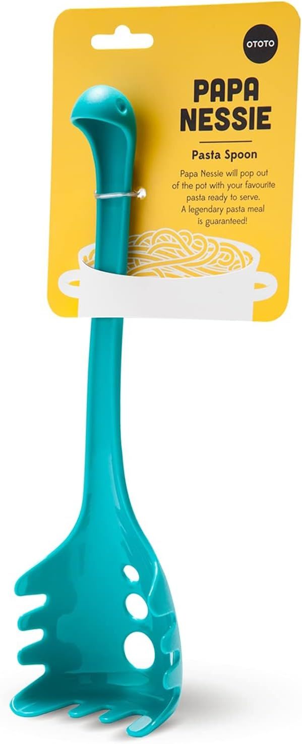 Papa Nessie Teal BPA-Free Plastic Pasta Spoon