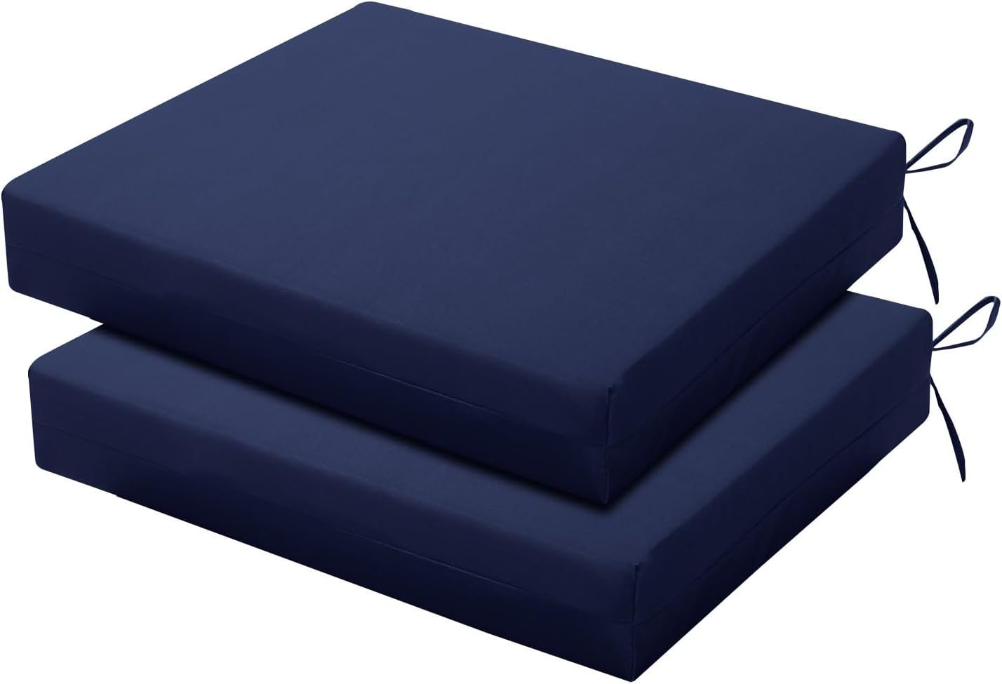 Navy Blue Waterproof Outdoor Chair Cushions Set of 2