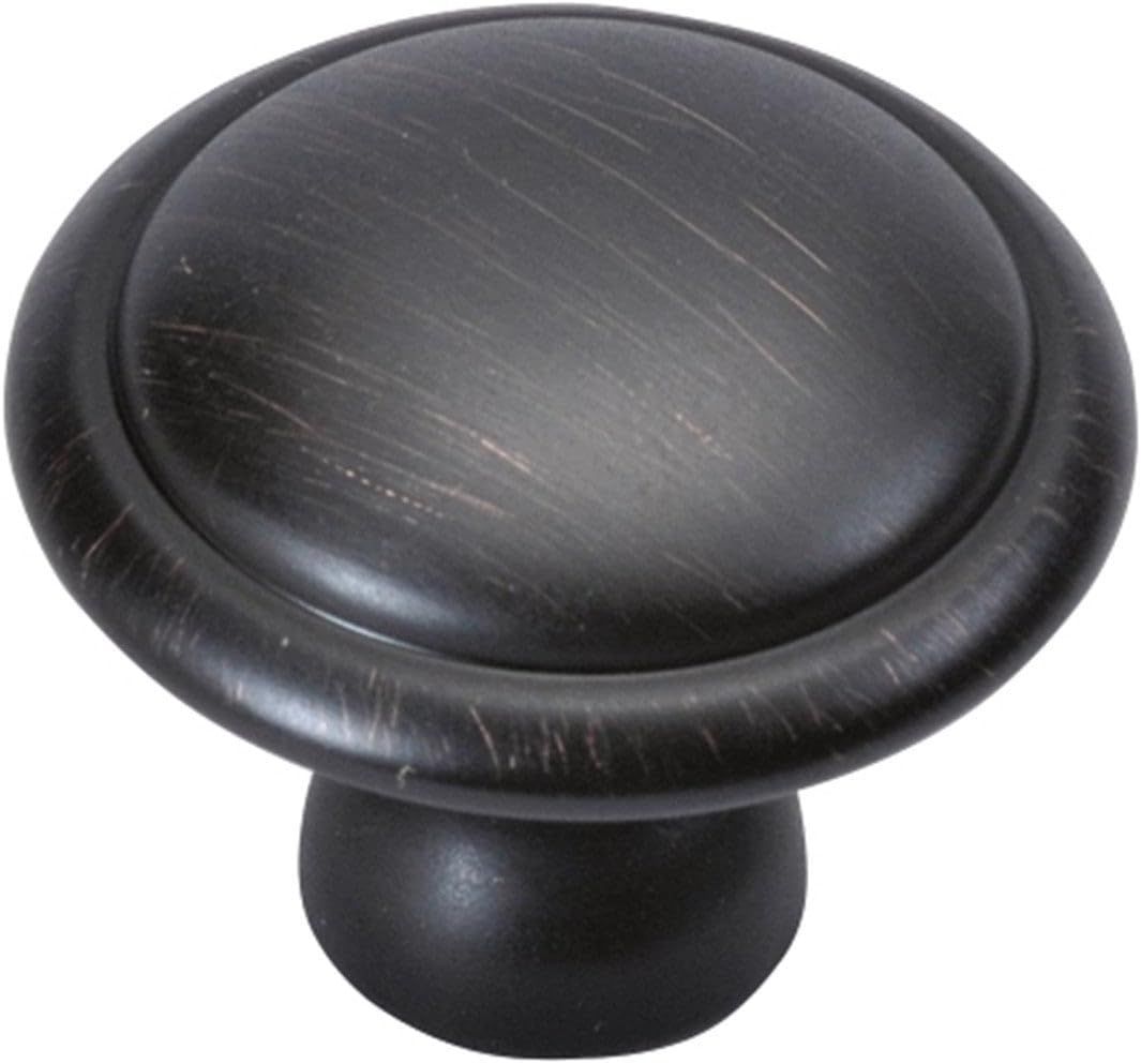 Vintage Bronze Round Mushroom Cabinet Knob with Mounting Hardware