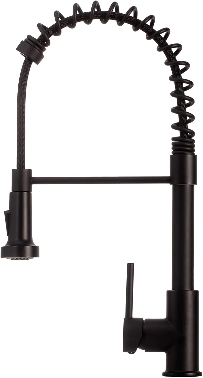 Matte Black Stainless Steel Pull Down Kitchen Faucet