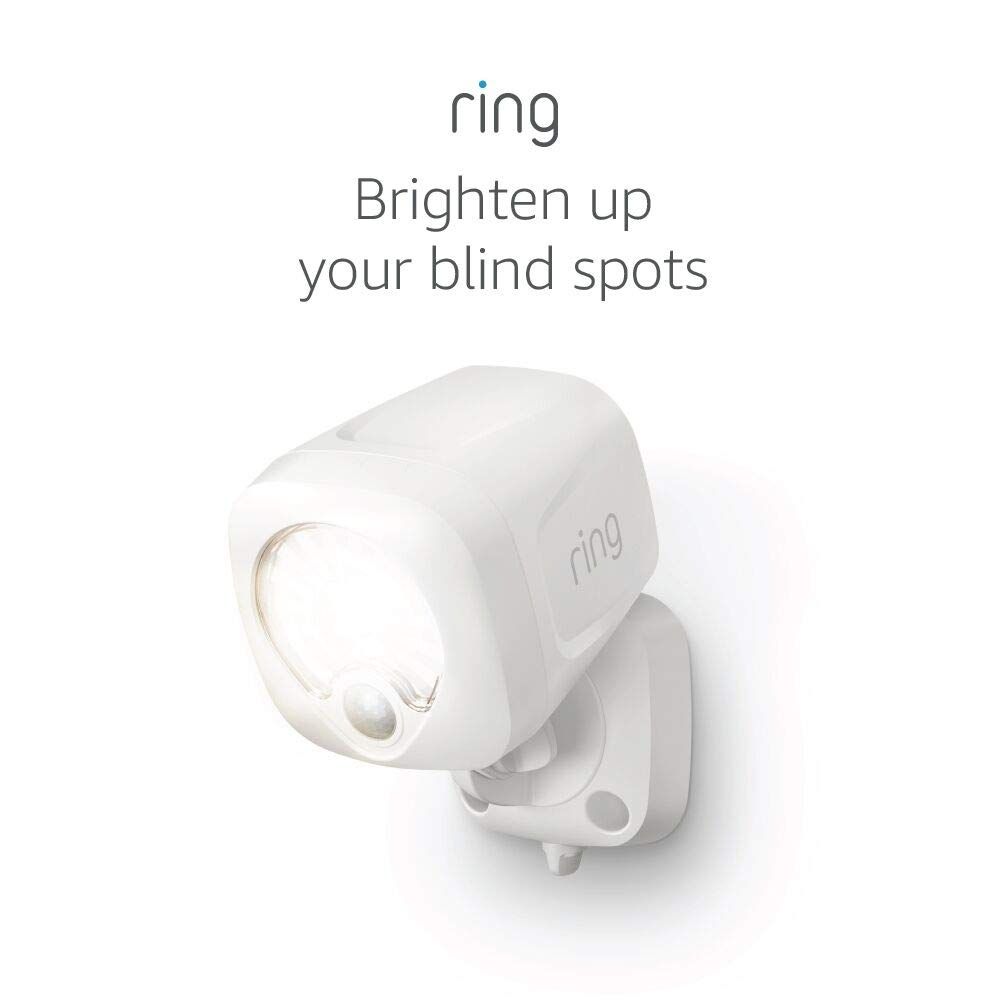 White Battery-Powered Motion Detection Security Spotlight