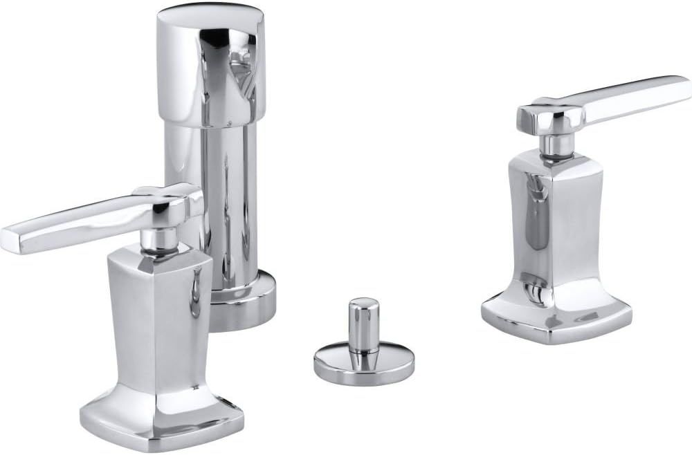 Polished Chrome Two-Handle Bidet Faucet Set