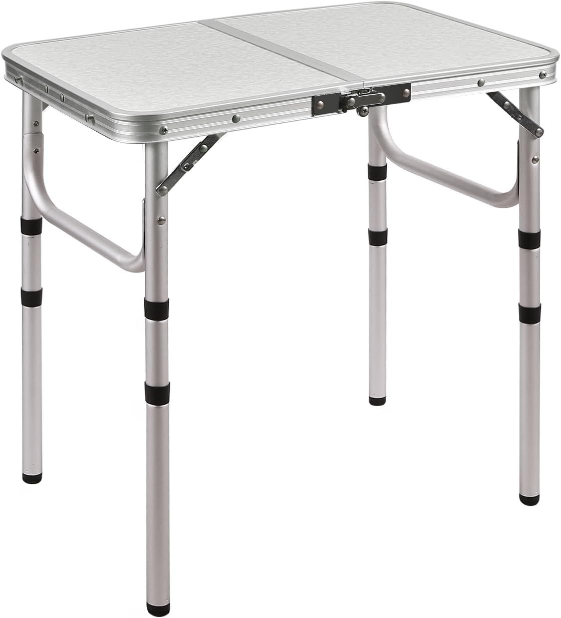 Compact Adjustable Aluminum Folding Camping Table