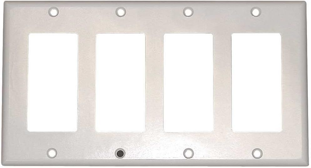 White 4-Gang Thermoset Mounting Plate