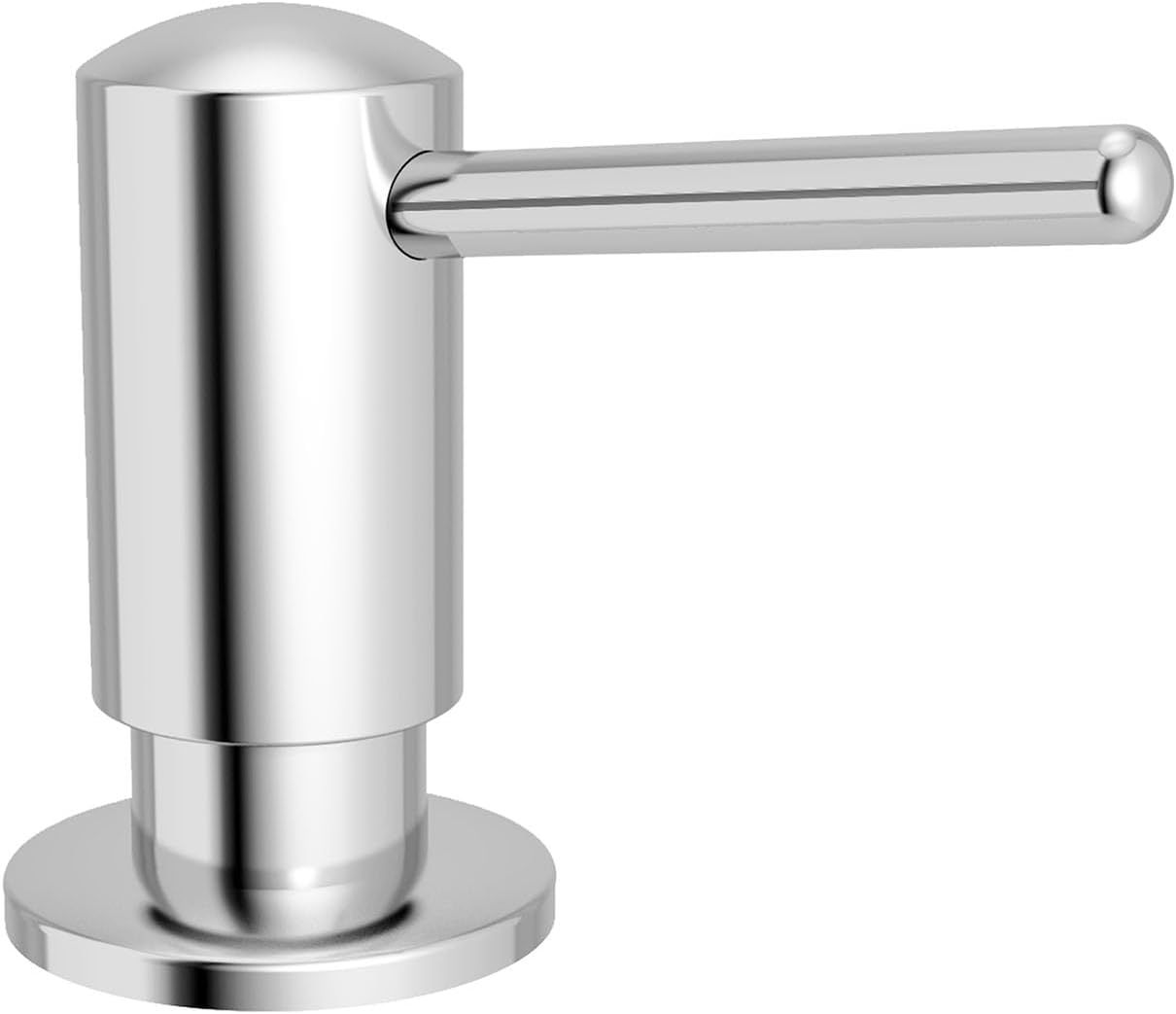 Polished Chrome Liquid Soap Dispenser with Brass Spout