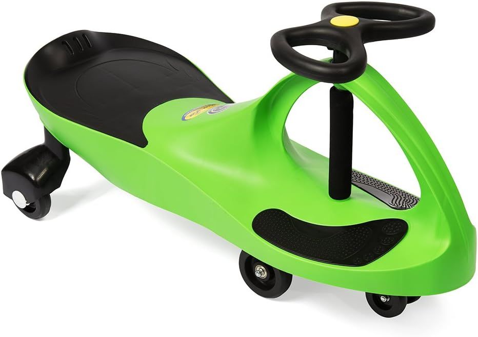 Lime Green Kid-Powered Ride-On Toy with Steering Wheel