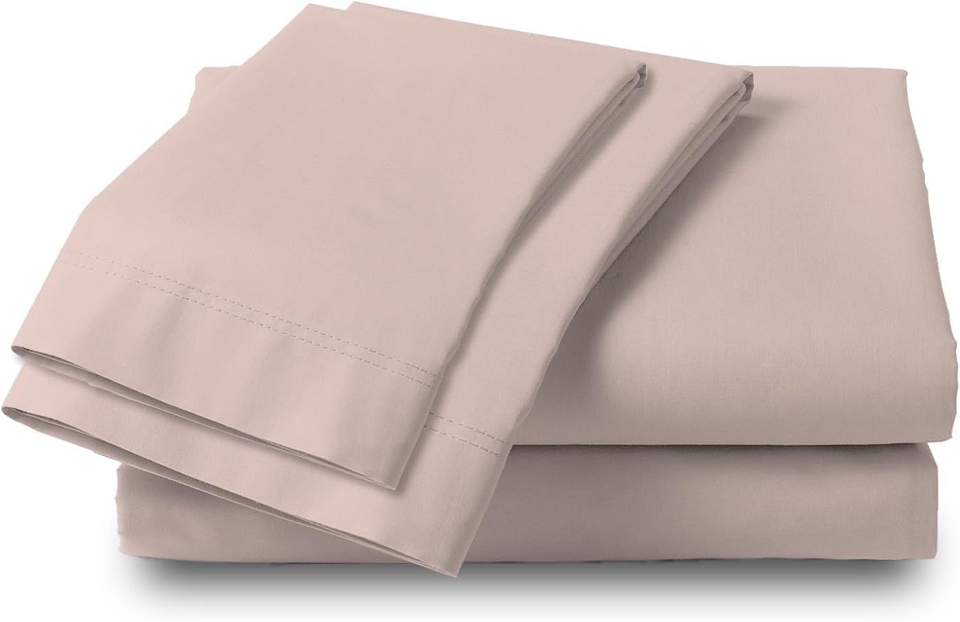 Blush Cotton Percale Twin Sheet Set