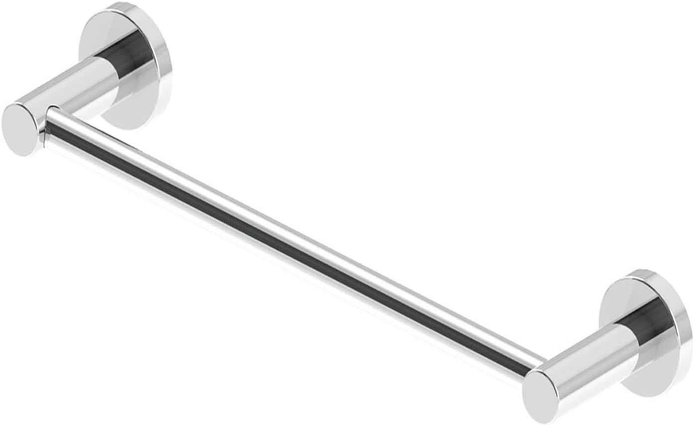 Dia 12 Inch Polished Chrome Wall-Mounted Towel Bar