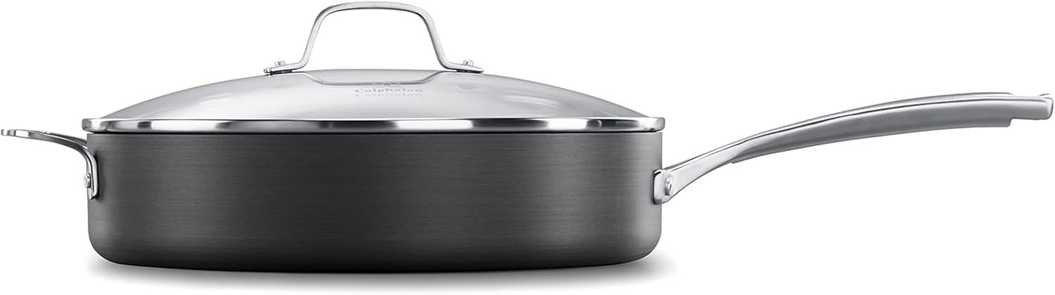 5-Quart Nonstick Aluminum and Stainless Steel Sauté Pan with Lid