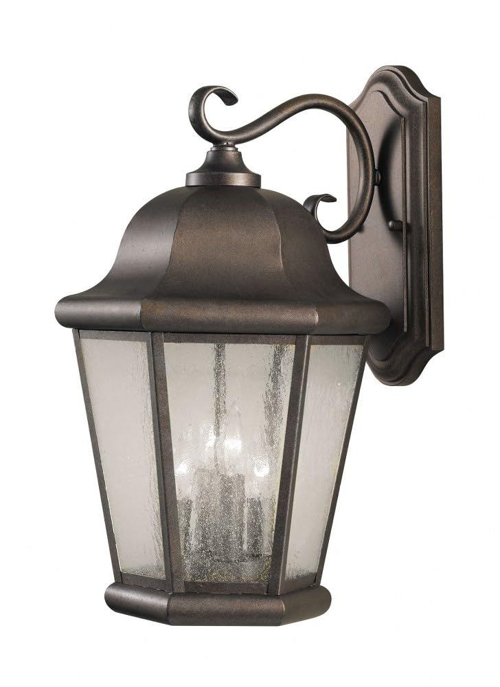Martinsville 20" Corinthian Bronze Outdoor Wall Lantern with Clear Seeded Glass