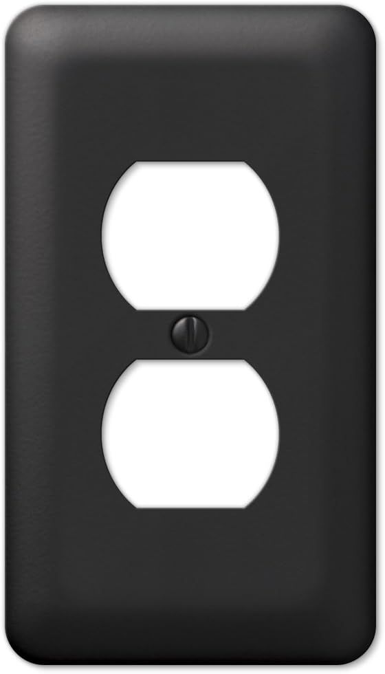 Declan Black Steel 1-Gang Duplex Wall Plate