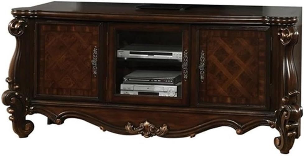 Versailles Cherry Oak TV Console with Cabinet