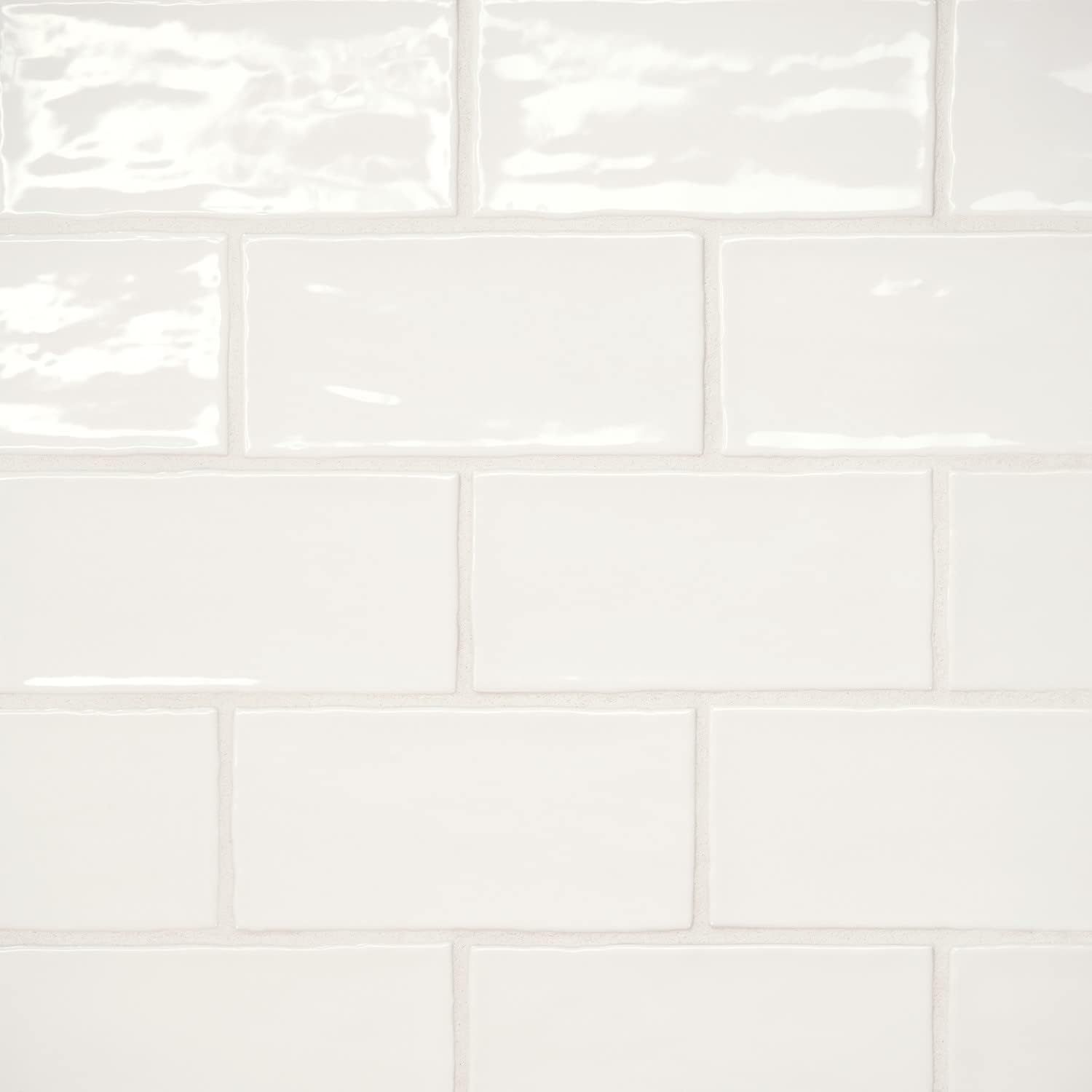 Marin Glossy White Ceramic Subway Wall Tile