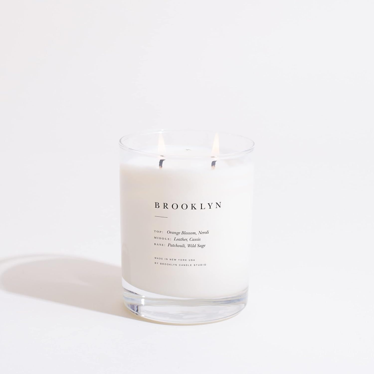 Brooklyn White Double Wick Soy Scented Candle