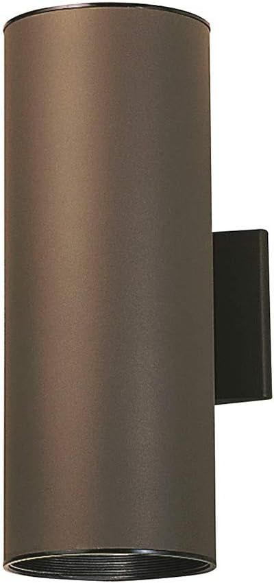 Bronze 15" Modern Cylinder Wall Sconce