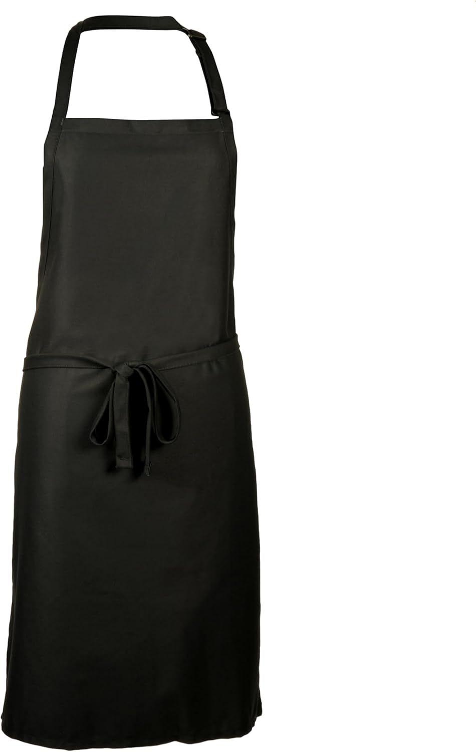 Black Adjustable Neck Strap Cotton Poly Twill Bib Apron