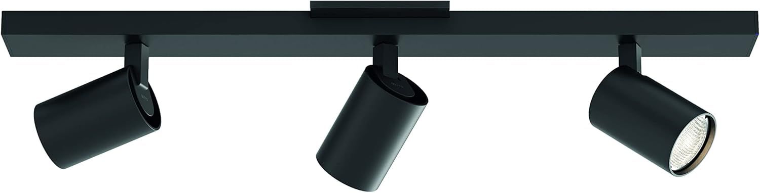 Matte Black Adjustable 3-Light LED Ceiling Spotlight